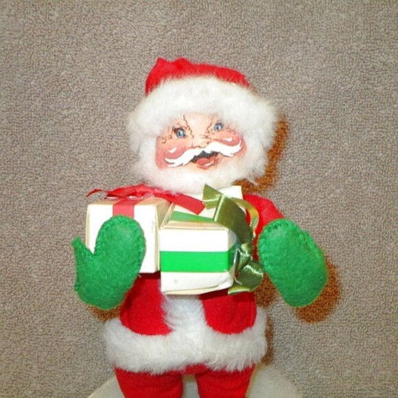 1991 Vtg Annalee Mobilitee Santa Claus Doll On Stand Poseable Christmas Holiday - Picture 2 of 9